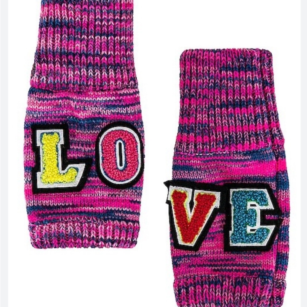 Jocelyn Multi Knit LOVE Fingerless Gloves